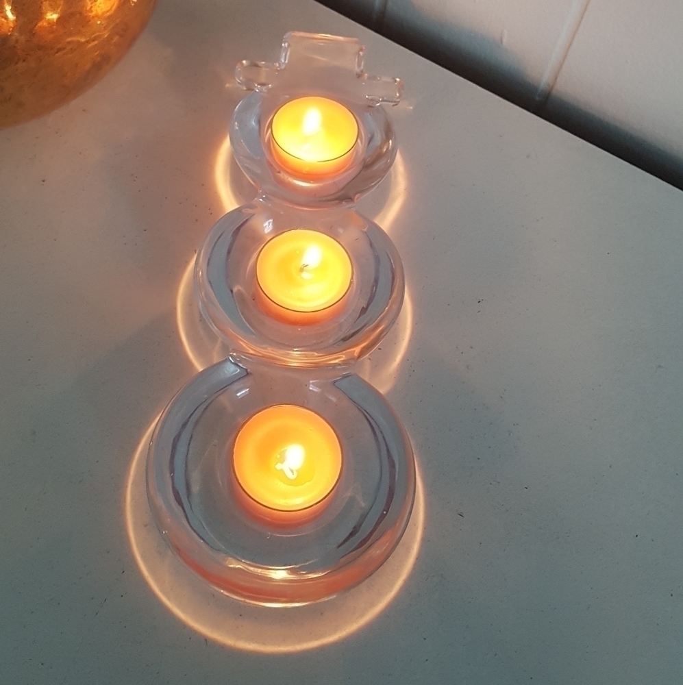 Mikasa Snowman Candle Holder